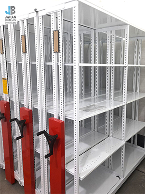 قفسه بایگانی ریلی انبار